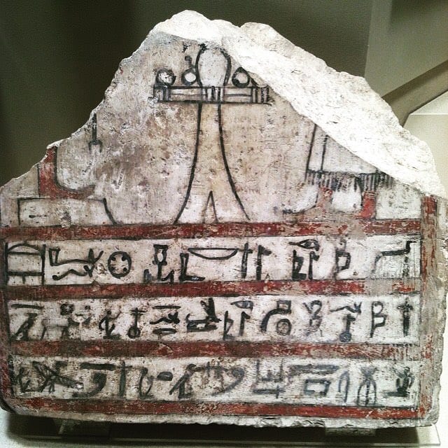 painted limestone Egyptian artifact