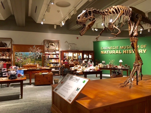 newly renovated gift shop at Carnegie Museum of Natural History