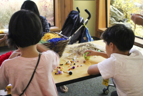 children making crafts at Super Science Saturday