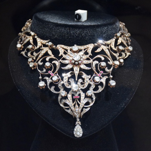 This diamond necklace on display in Wertz Hall was made in the 17th century. 