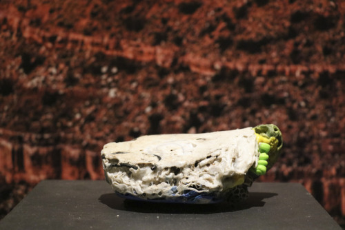 plastiglomerate, a rock made from plastic and other materials