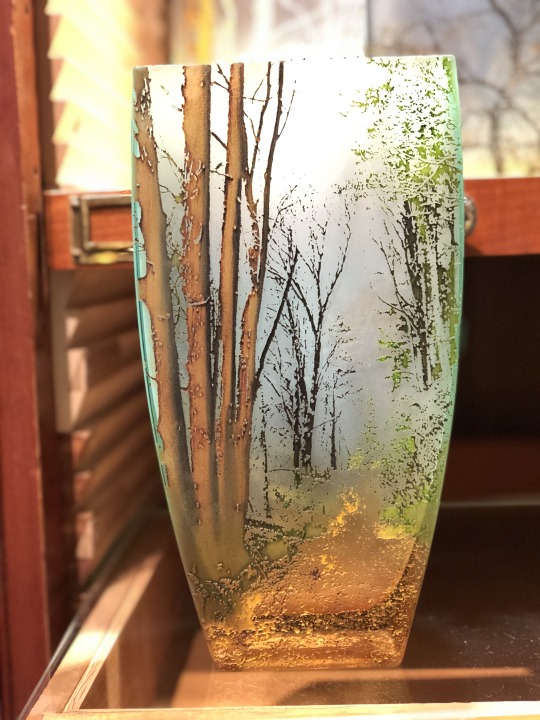 Artisan glass vase