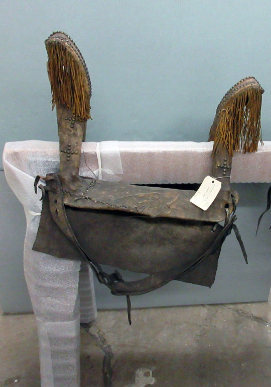 Woman’s saddle, before treatment.  