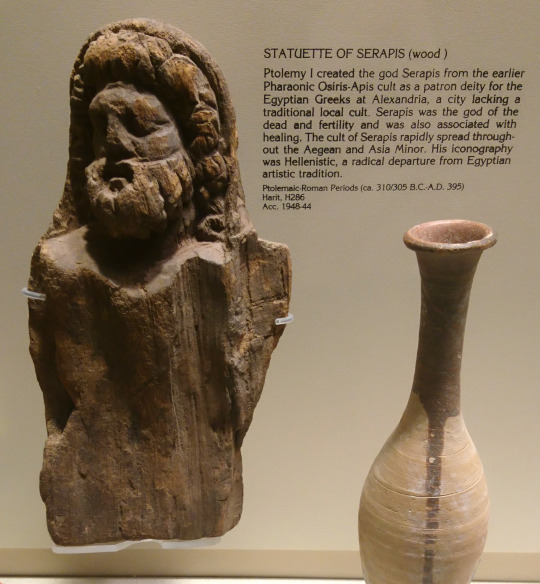 wooden statuette of Serapis