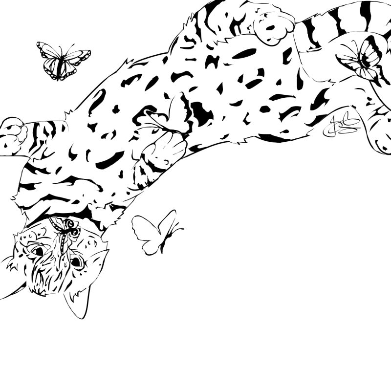 Prince with Butterflies Coloring Page