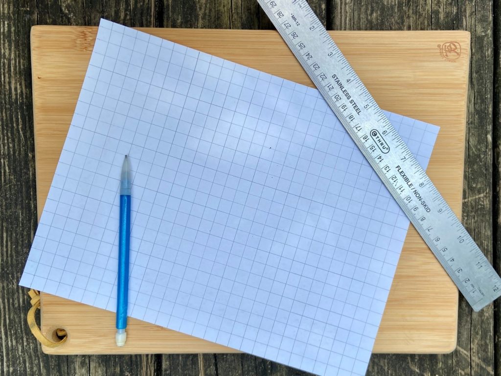 grid paper and ruler