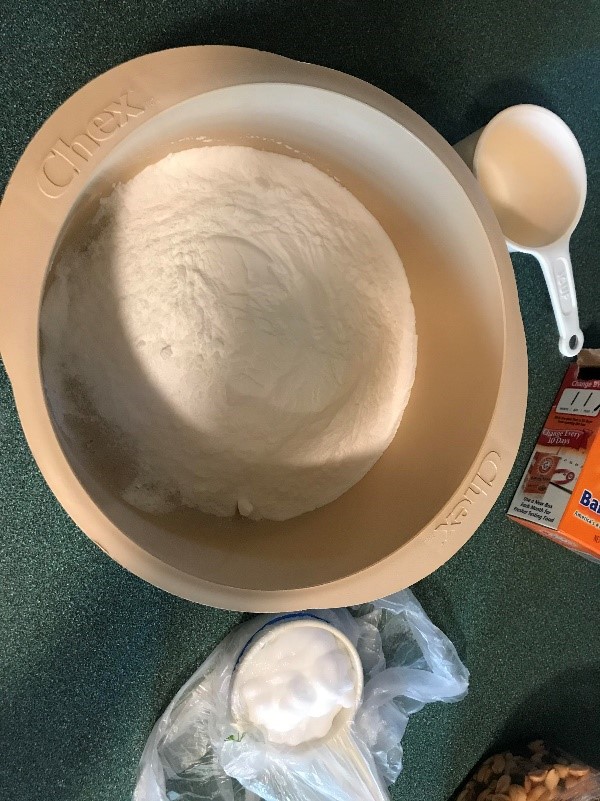 DIY Snow dry ingredients in a bowl