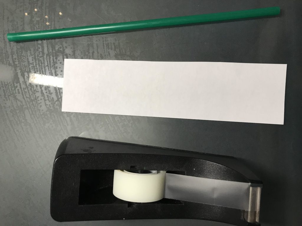 cut strip of paper for rocket