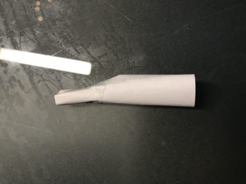 shaped paper rocket