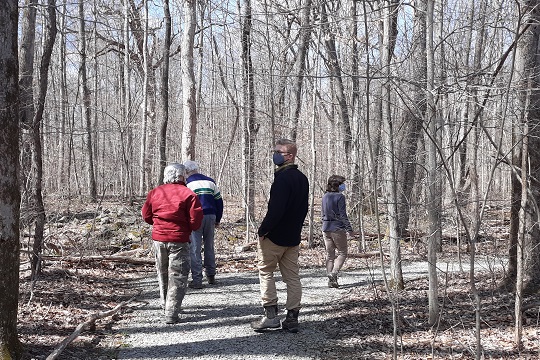 adults on hike