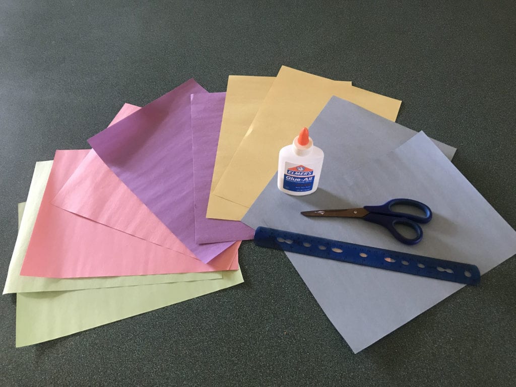 supplies to make paper flowers