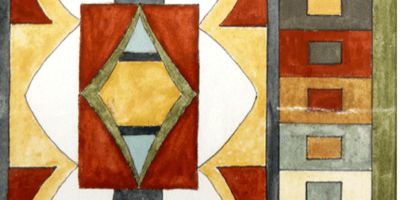 brightly colored piece of Lakota Art titled Eye Candy