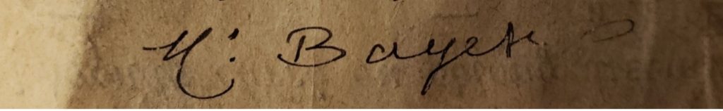 Signature on a piece of paper