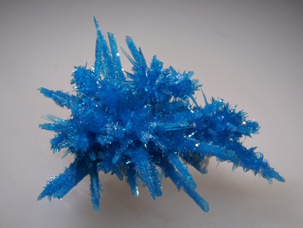 bright blue mineral specimen