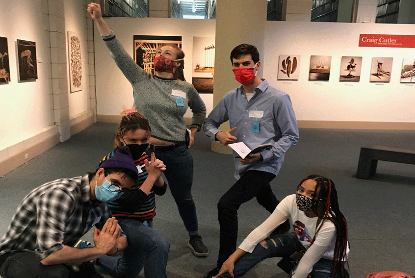 Teens at the museum
