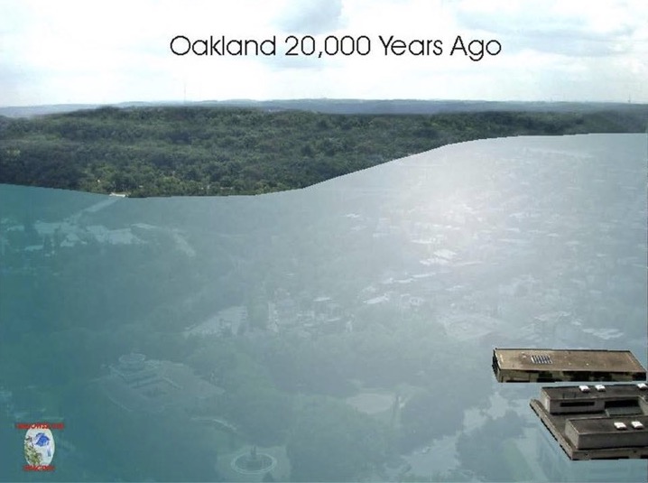 Lake Monangahela, Oakland 20,000 years ago