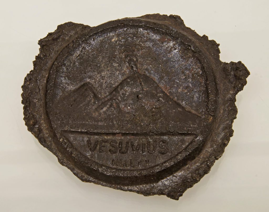 Mount Vesuvius lava medallion