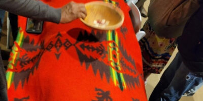 dice being rolled in a bowl