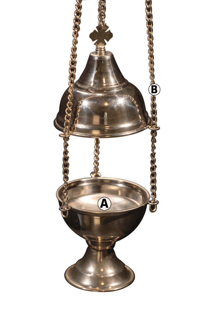 Contemporary censer with notations