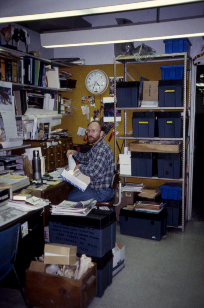 Pat McShea at his desk