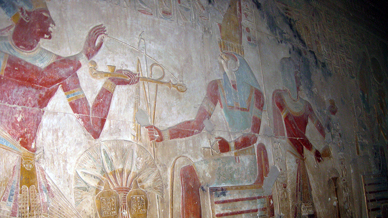 An Egyptian wall painting