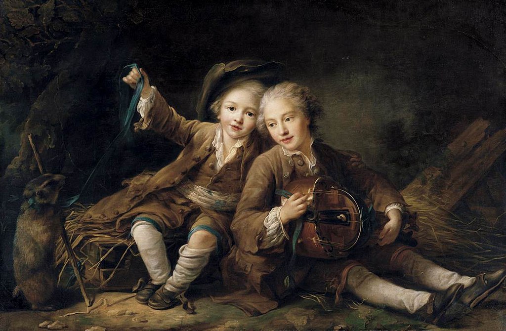 picture of the painting "The Children of the Duc de Bouillion" by Francois-Hubert Drouais