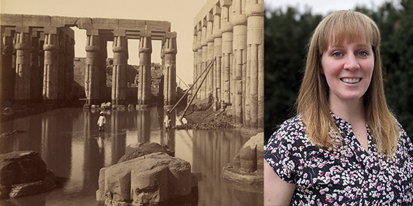 Christine Johnson and a flooded Egyptian temple
