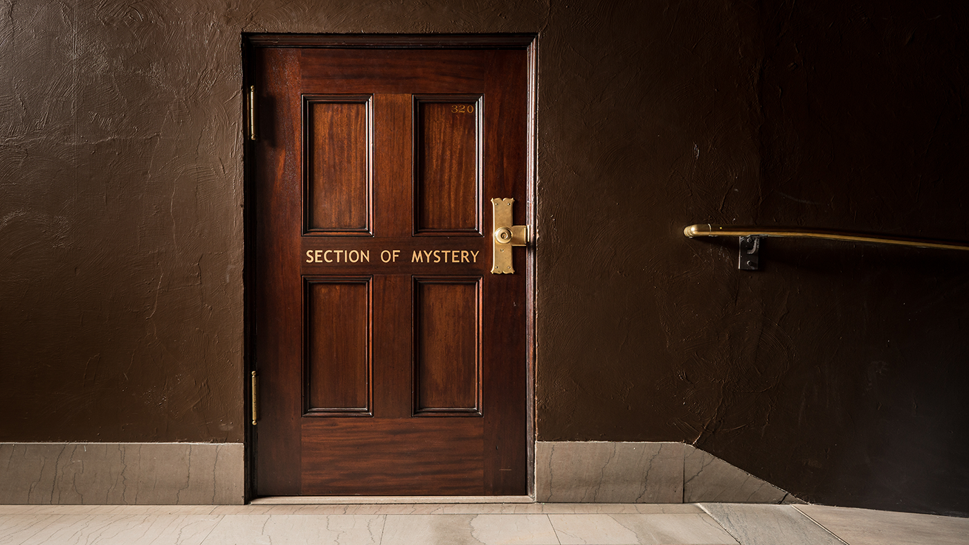 A small door labeled "Section of Mystery"