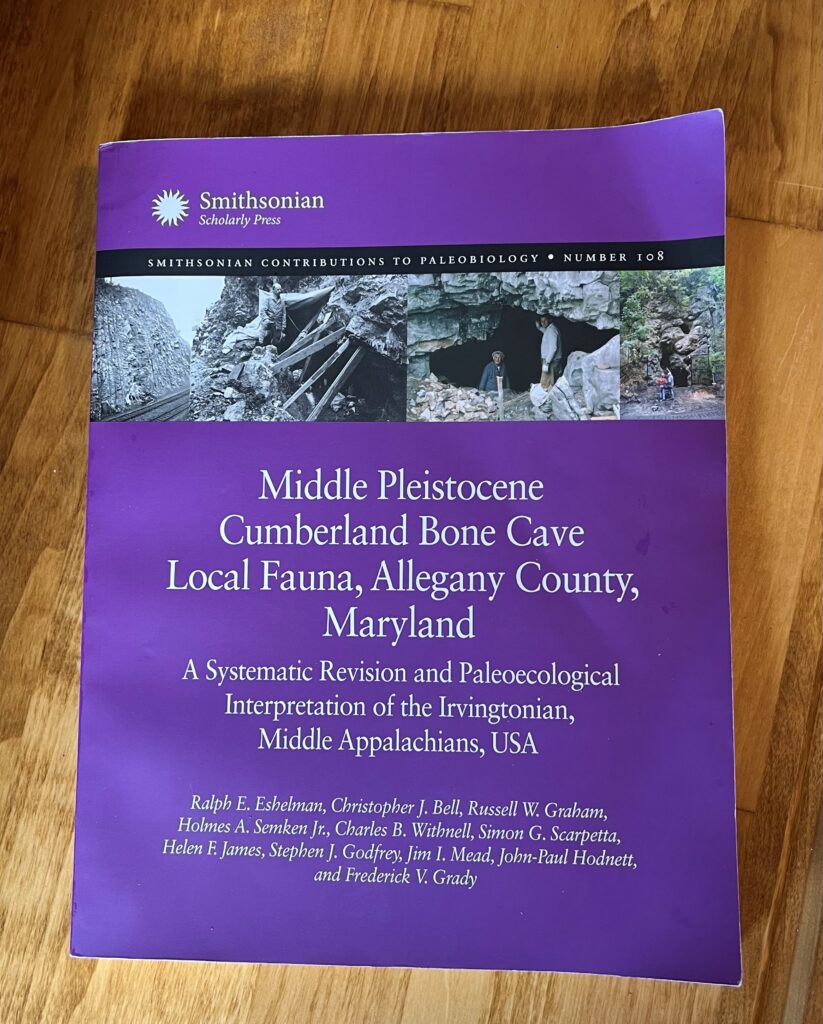 cover of a book about Cumberland Bone Cave