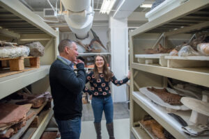 Matt Lamanna and Sarah Davis in the Big Bone Room