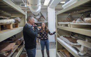 Matt Lamanna and Sarah Davis in the Big Bone Room