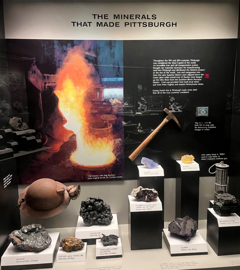 The Minerals That Made Pittsburgh exhibit